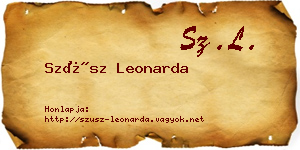Szüsz Leonarda névjegykártya